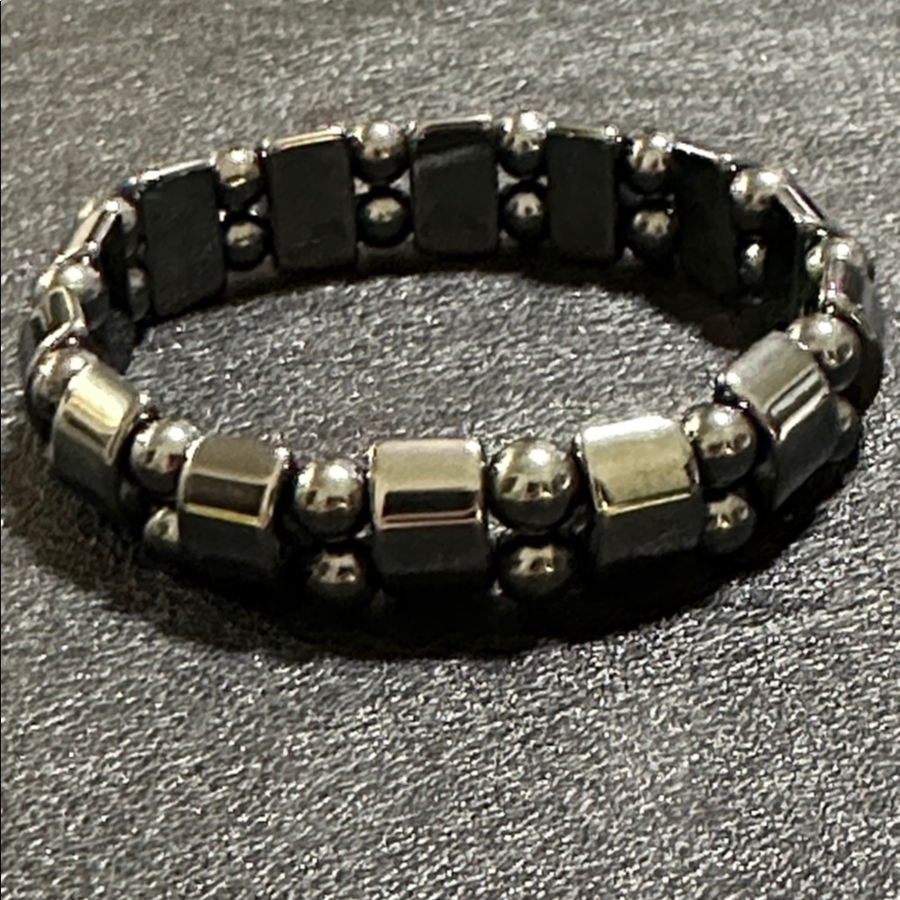 35.  Hematite Stretch Bracelet
